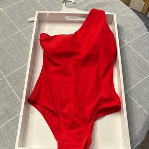 Red Women’s One Shoulder Swimsuit